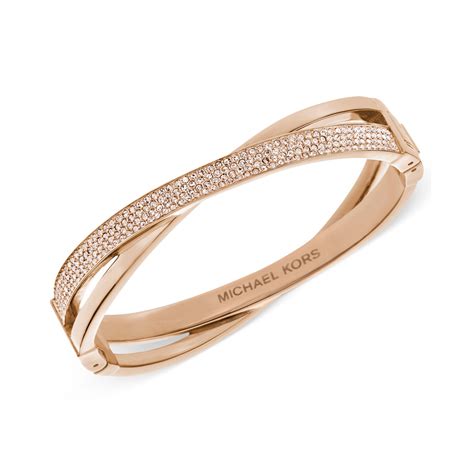 michael kors rose gold bracelet with diamonds|michael kors rose gold necklace.